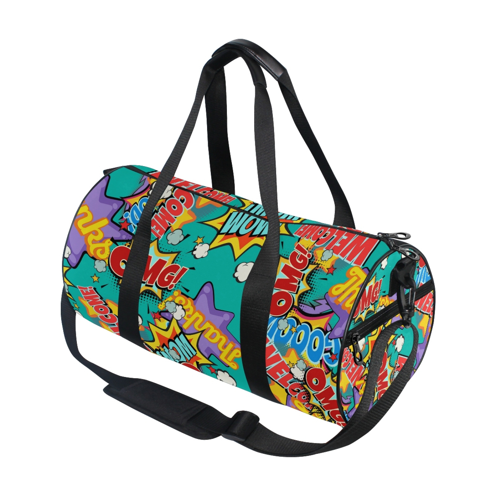 Sublimation Customized Logo Large Graffiti Duffle Bags Gym Waterproof Sports Travel Bag