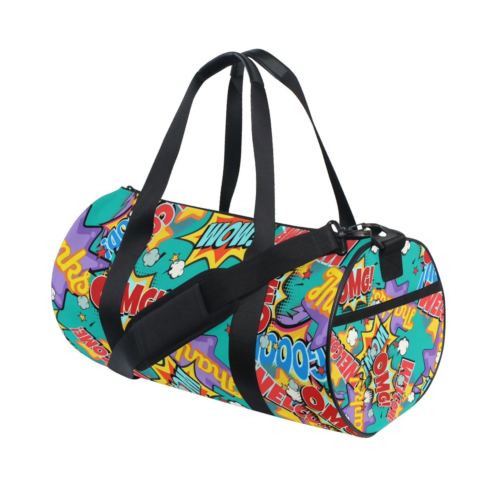 Sublimation Customized Logo Large Graffiti Duffle Bags Gym Waterproof Sports Travel Bag