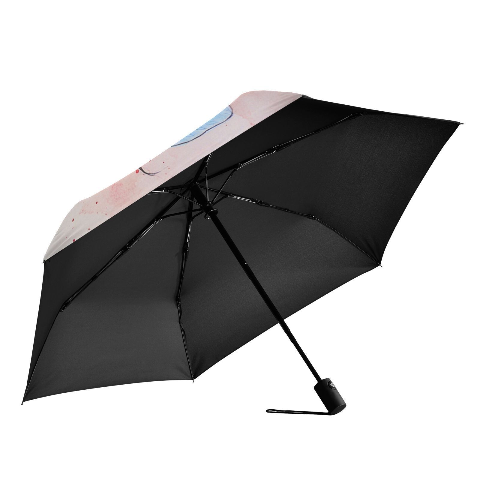 Wholesales Custom Full Automatic Open Close 3 Folding Polyester Pongee Travel Windproof Umbrella With Logo