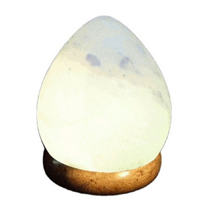 Himalayan White Teardrop Shaped USB Salt Lamp with Seven Color Canging LED Light Bulb For Multiple Occasions