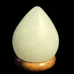 Himalayan White Teardrop Shaped USB Salt Lamp with Seven Color Canging LED Light Bulb For Multiple Occasions