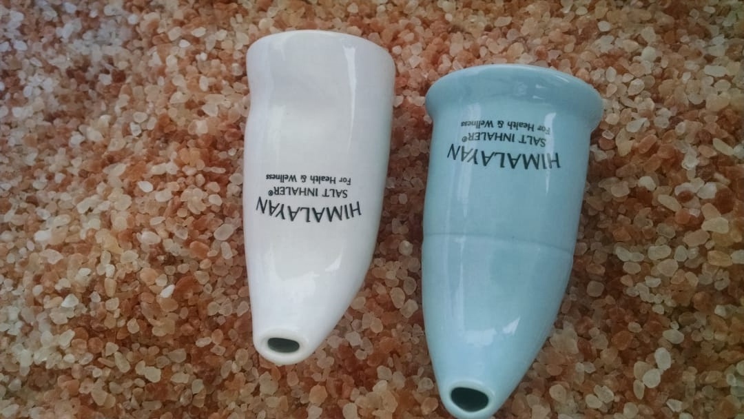 BEST QUALITY REFILLABLE CERAMIC HIMALAYAN SALT PIPE INHALER