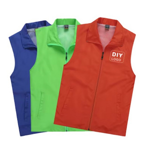 Advertising gifts Uniform team wear Volunteer Vest Custom logo Polyester Working Clothes Sleeveless Work Volunteer Vest