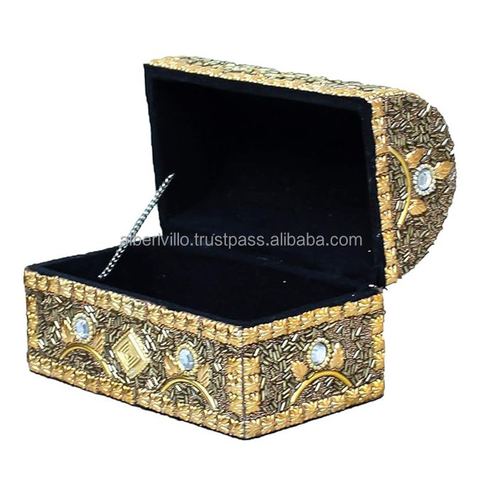 Wooden Jewelry Box Storage Box for Jewelry, Ring Handcrafted Jewelry Storage Box for Gift Wedding from India