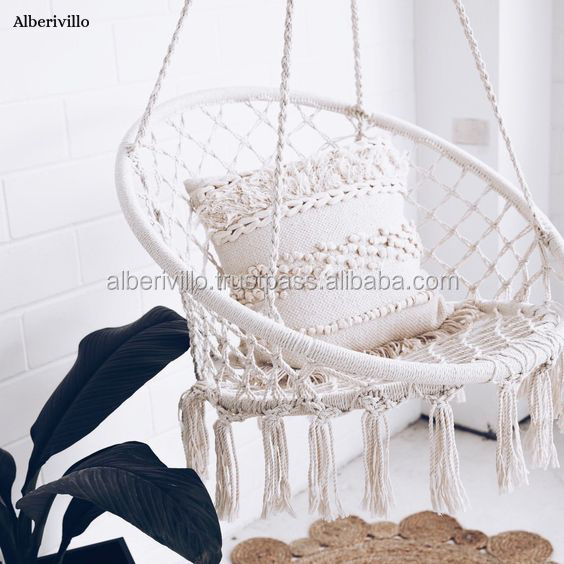 Indian Manufacturer Buy Hammock Chair Macrame Swing Seat Hanging Indoor Outdoor with High Quality from India