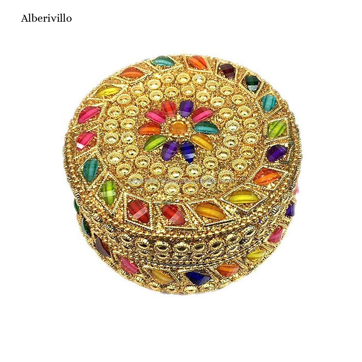 Wholesale Indian Designer Pearl Beaded Trinket Box Multifunctional Jewel Organizer for Women Household Decorative Boxes