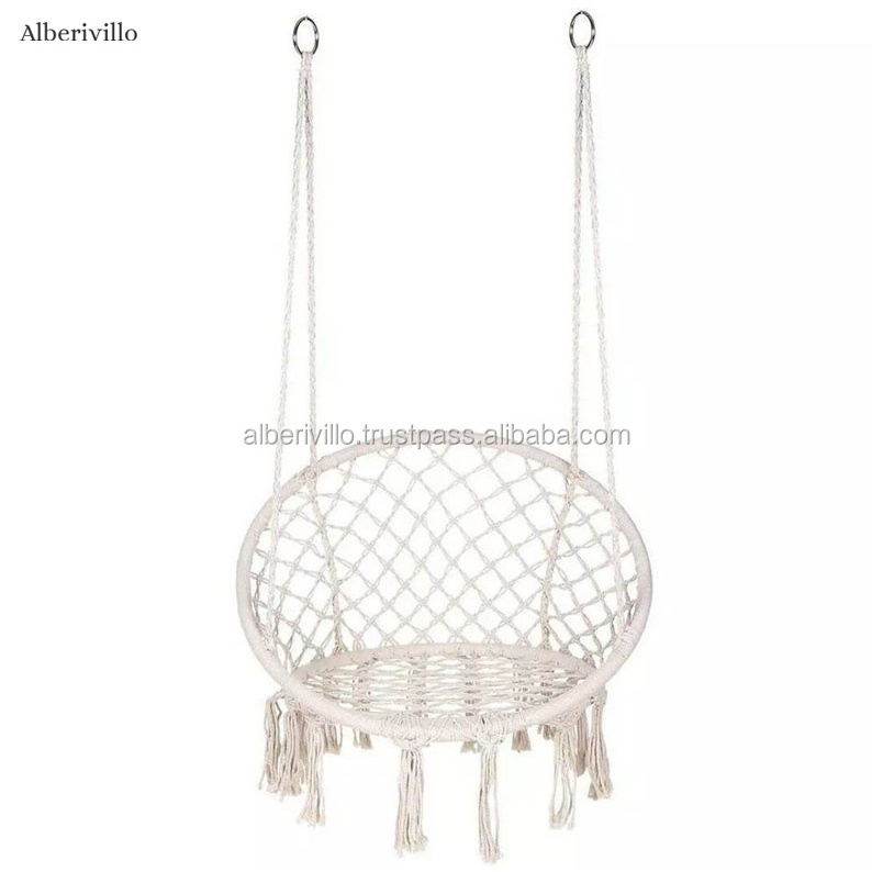 Indian Manufacturer Buy Hammock Chair Macrame Swing Seat Hanging Indoor Outdoor with High Quality from India