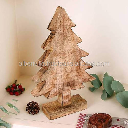 Christmas Tree Shape 2024 Handmade Wooden Tree Table showpiece Handmade Christmas Ornaments Sale Christmas Decorations