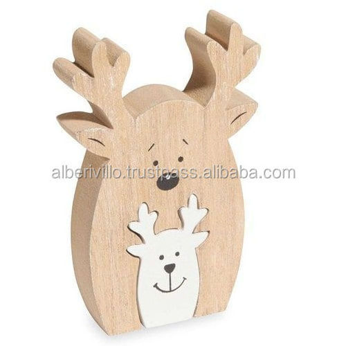 Customized Laser Cut Wood Reindeer Christmas Wooden Table Stand