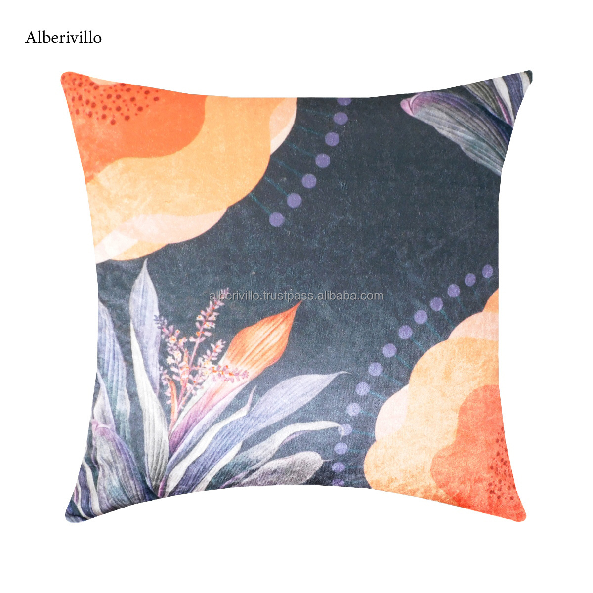 Premium Quality Printing Cotton Cushion Cover Foldable Cushions for Chair Living Room Floor Solid Color Pillow Case