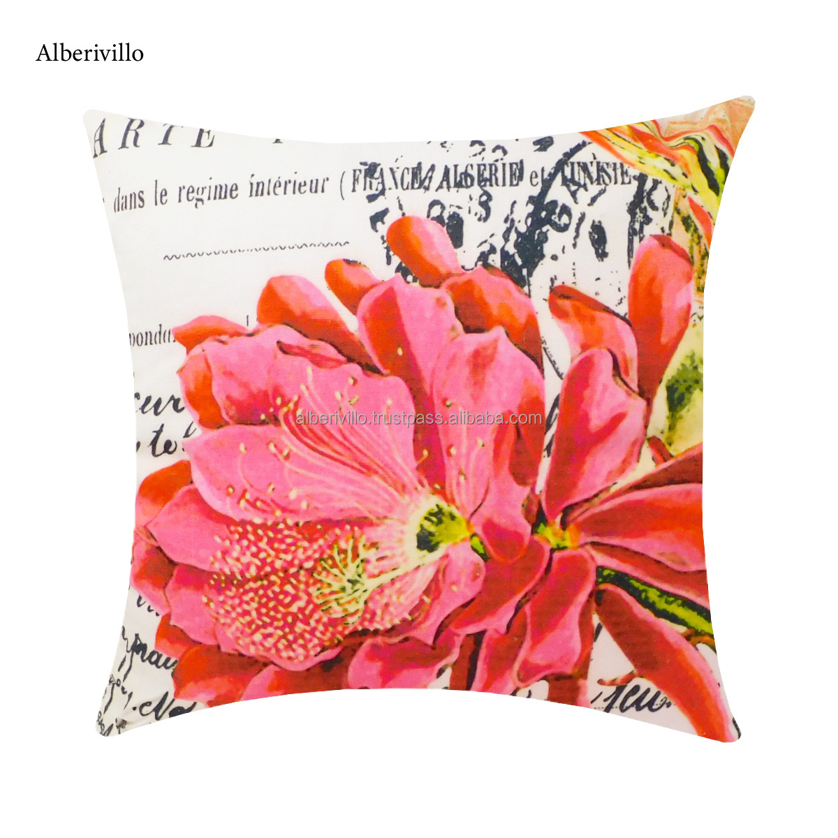 Premium Quality Printing Cotton Cushion Cover Foldable Cushions for Chair Living Room Floor Solid Color Pillow Case