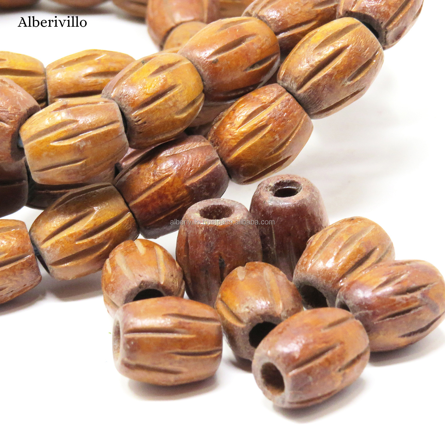 New Arrival Wholesale 2/4/8/10 Natural  Wooden Beads for Garland Prayer Jewellery Making DIY Crafts