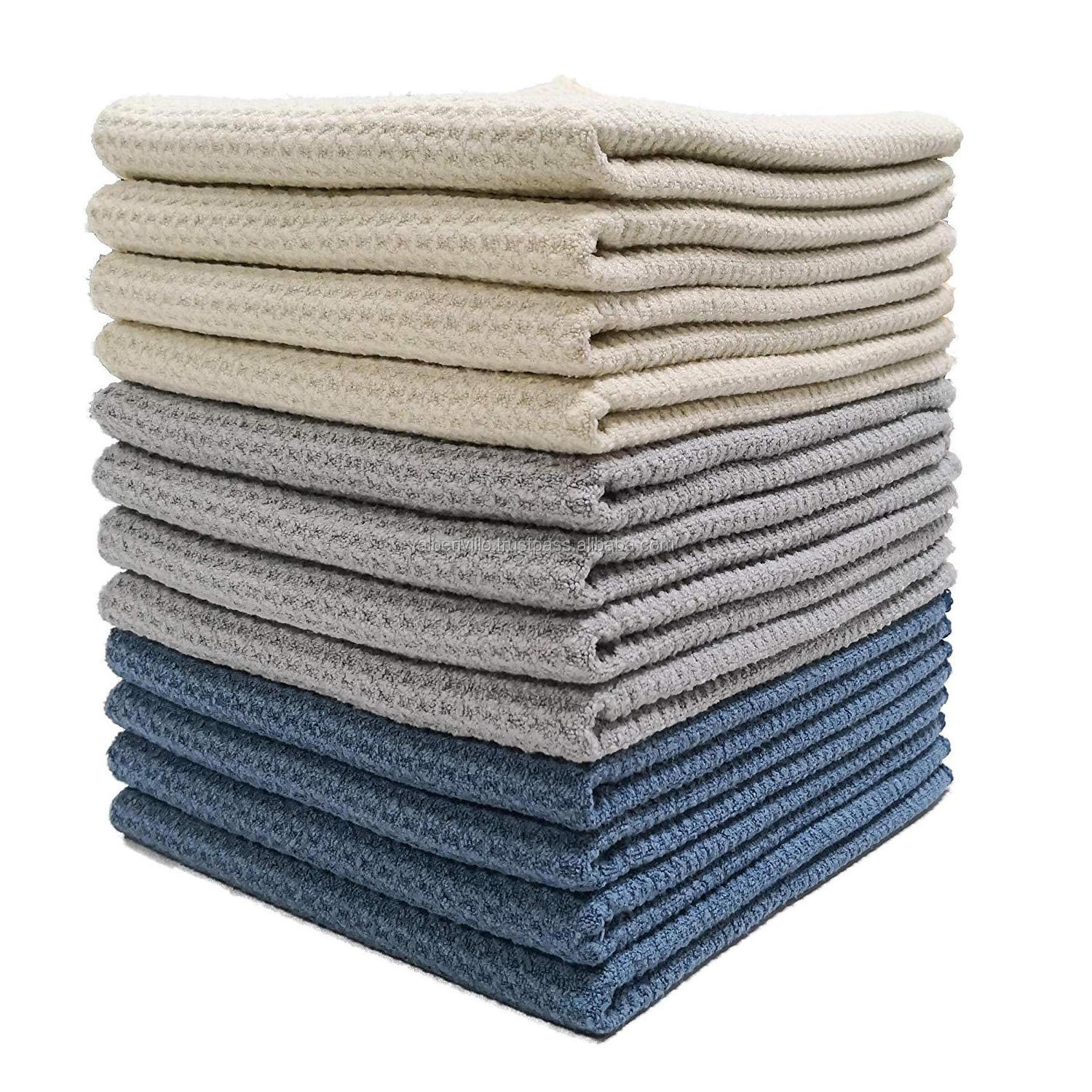 Sustainable Cotton Honeycomb Weave Fabric Bath Towel Waffle Weave Products with Different Styles from Indian Supplier