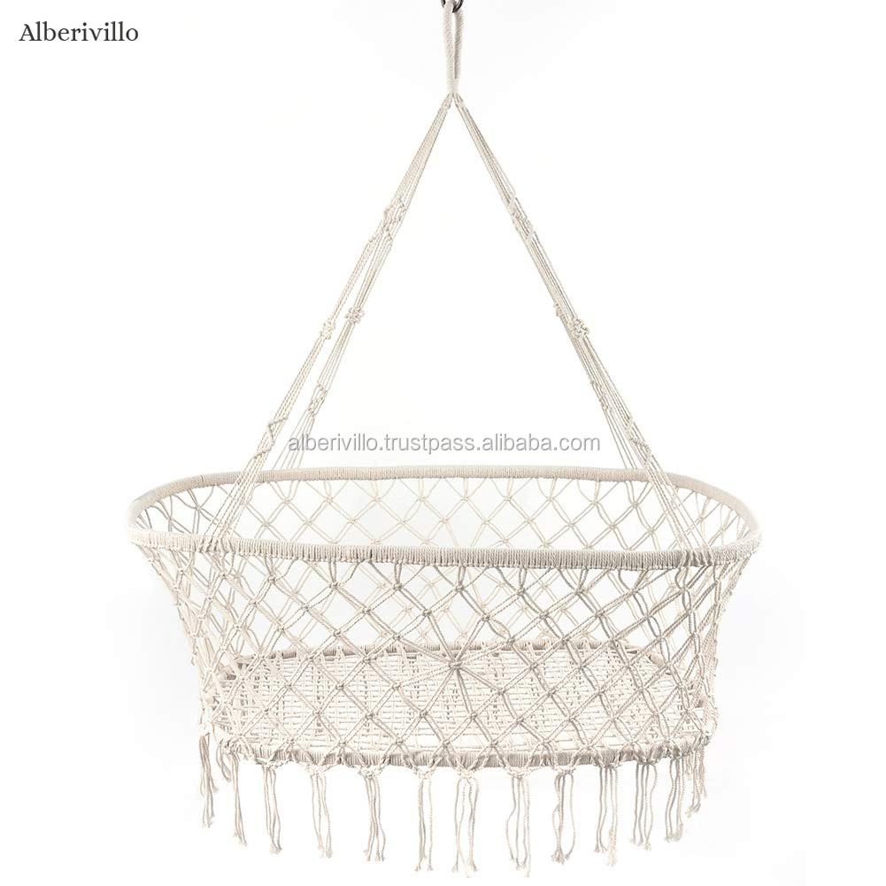 Sustainable Boho Hammock Swing Chair Macrame Hammock Chairs For Home Decoration with Different Styles from India