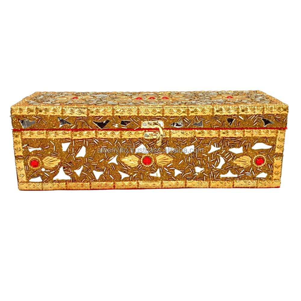 Wooden Jewelry Box Storage Box for Jewelry, Ring Handcrafted Jewelry Storage Box for Gift Wedding from India