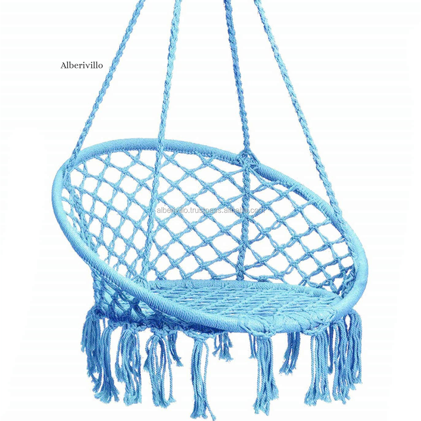 Cotton Rope Hammock Chair Macrame Swing Hanging Macrame Swing Chair