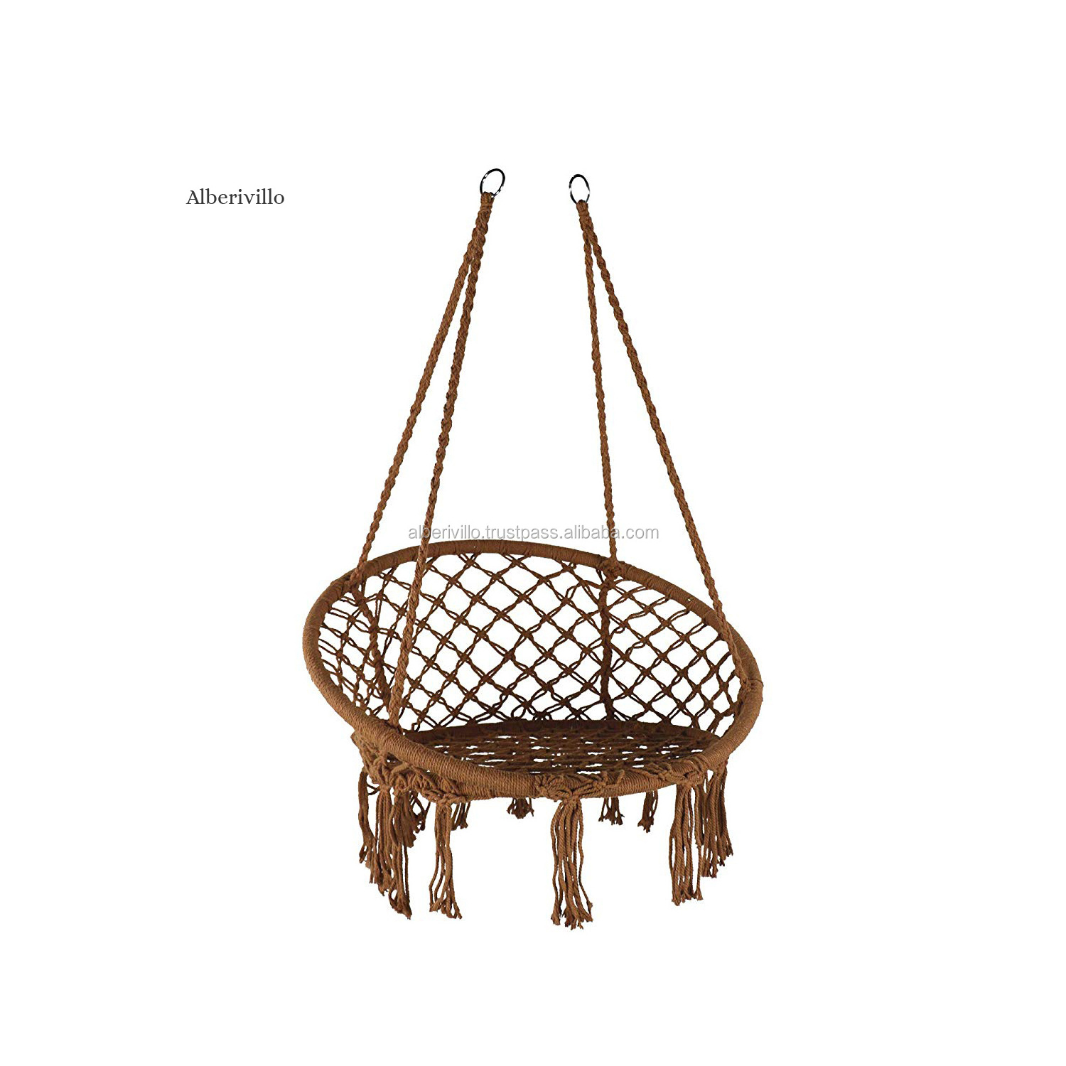 Cotton Rope Hammock Chair Macrame Swing Hanging Macrame Swing Chair