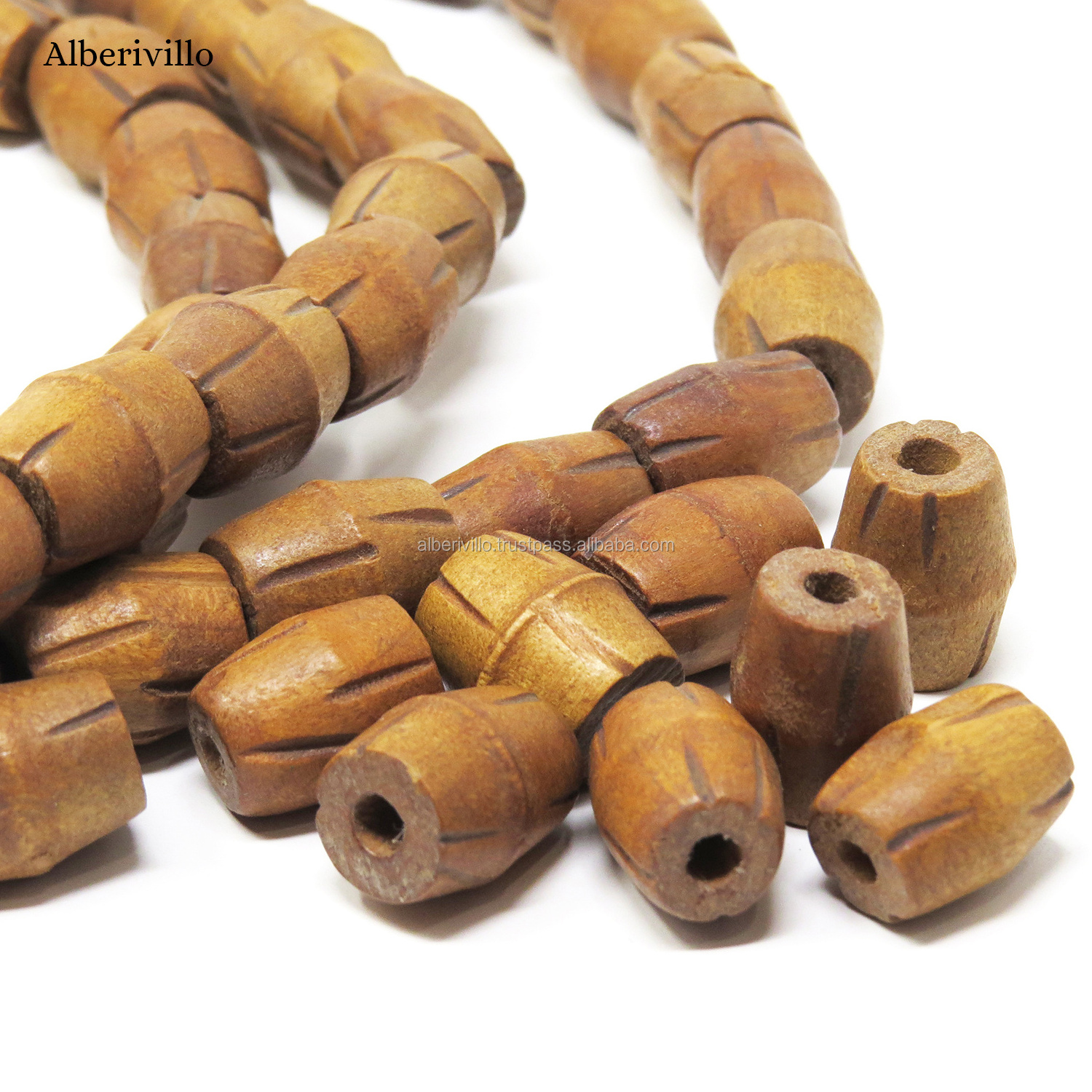 New Arrival Wholesale 2/4/8/10 Natural  Wooden Beads for Garland Prayer Jewellery Making DIY Crafts