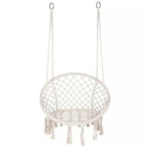 Cotton Indoor Outdoor Round Macrame Swing Pivot Style Macrame Hammock Swings