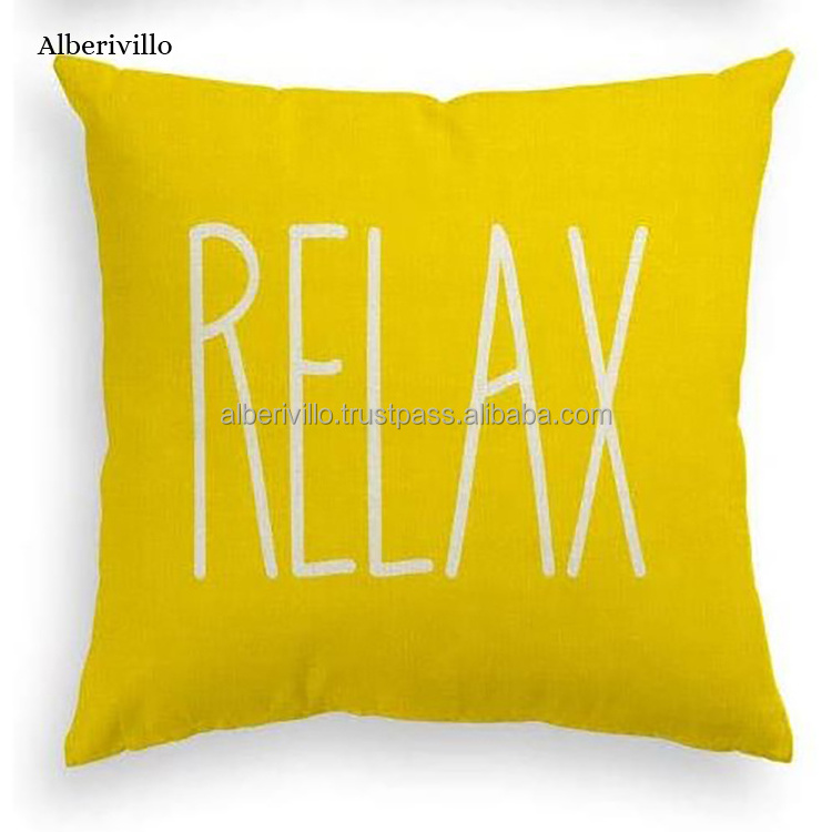 Yellow Printed Throw Pillow Covers Handmade Couch Cushion Covers for Sofa Chair Custom Size Office Pillow Cover