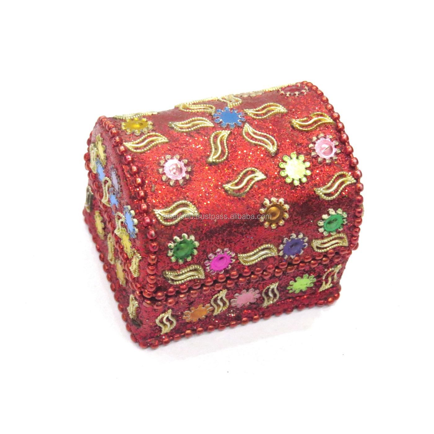 Indian Decorative Trinket Set Wholesale Jaipuri Jewelry Box Women Personal Usage Metal Box Gift Packaging Boxes