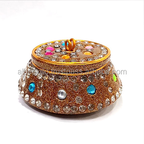 Indian Decorative Trinket Set Wholesale Jaipuri Jewelry Box Women Personal Usage Metal Box Gift Packaging Boxes