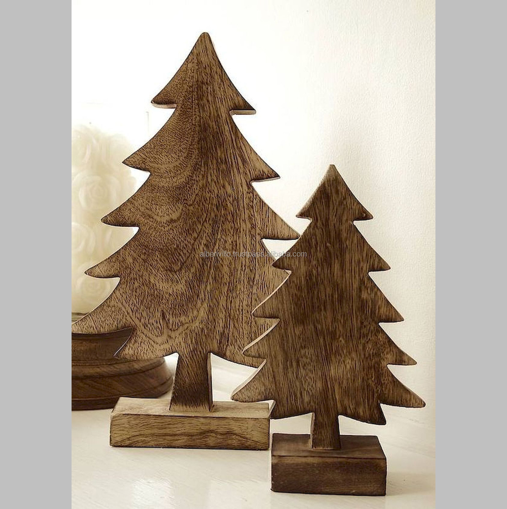 Christmas Tree Shape 2024 Handmade Wooden Tree Table showpiece Handmade Christmas Ornaments Sale Christmas Decorations