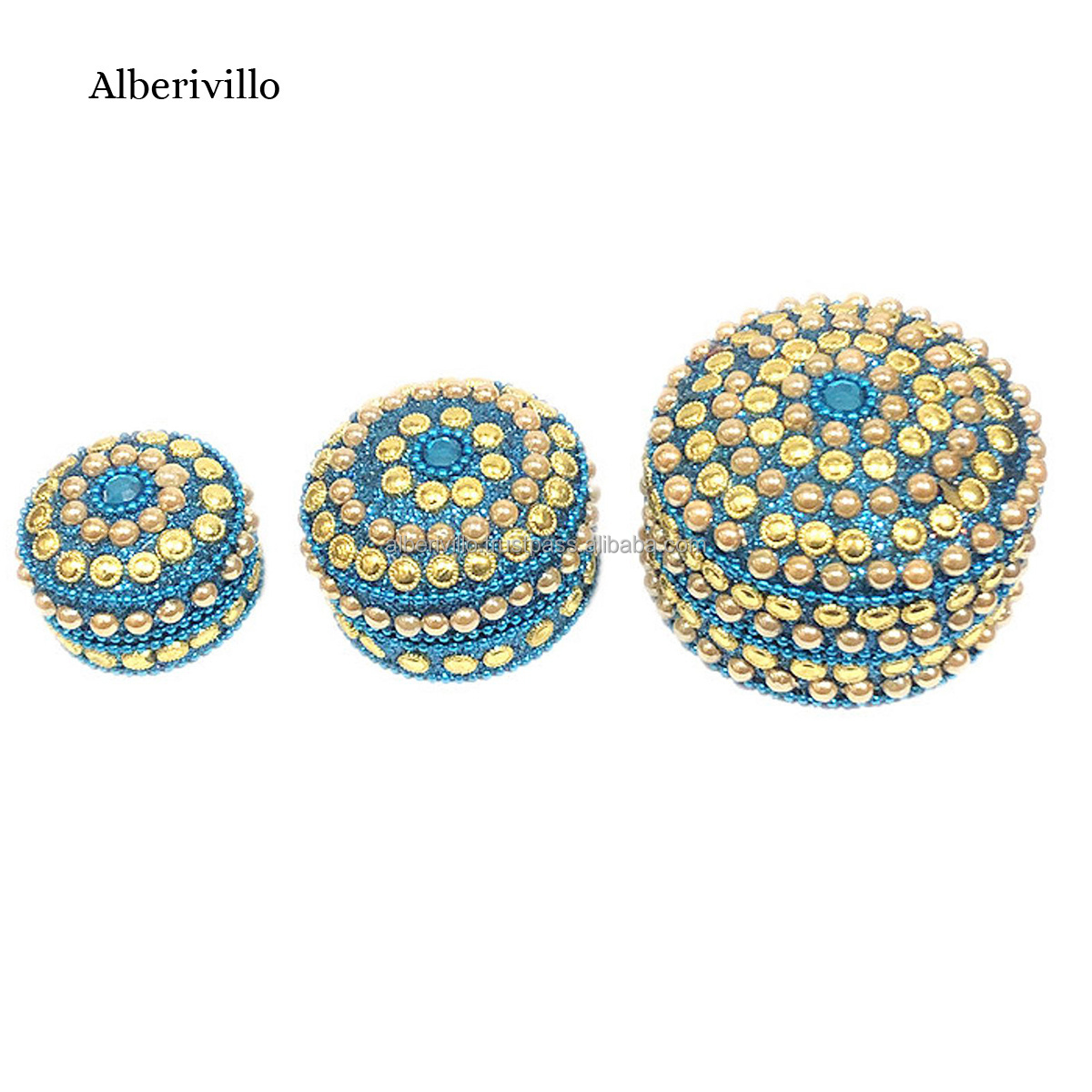 Wholesale Christmas Gift Celebration Decorative Home Decor Indian Trinket Box Jewelry Packaging Pill Boxes