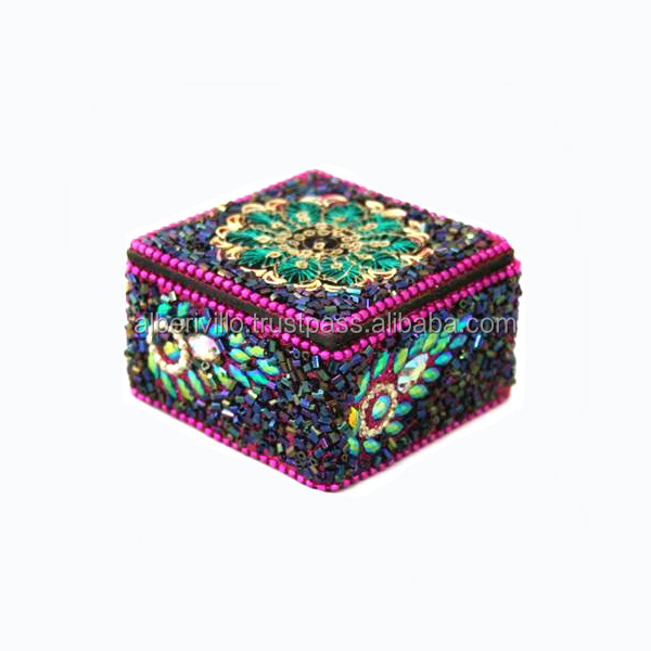 Indian Decorative Trinket Set Wholesale Jaipuri Jewelry Box Women Personal Usage Metal Box Gift Packaging Boxes