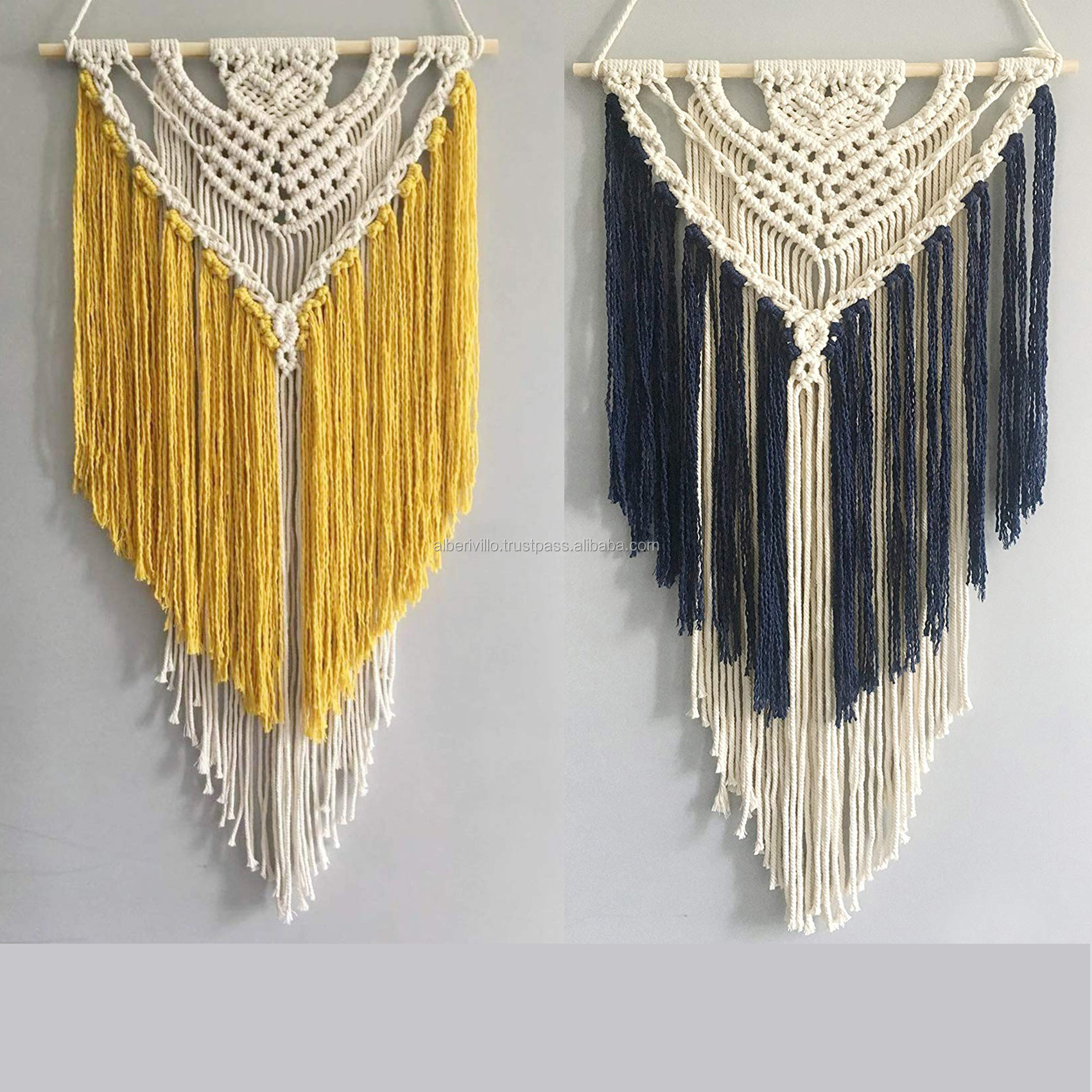 High Quality Boho Handmade Home Art Decor Woven Cotton Macrame Tapestry Wall Hanging for Kids Room Macrame Wall Hangings