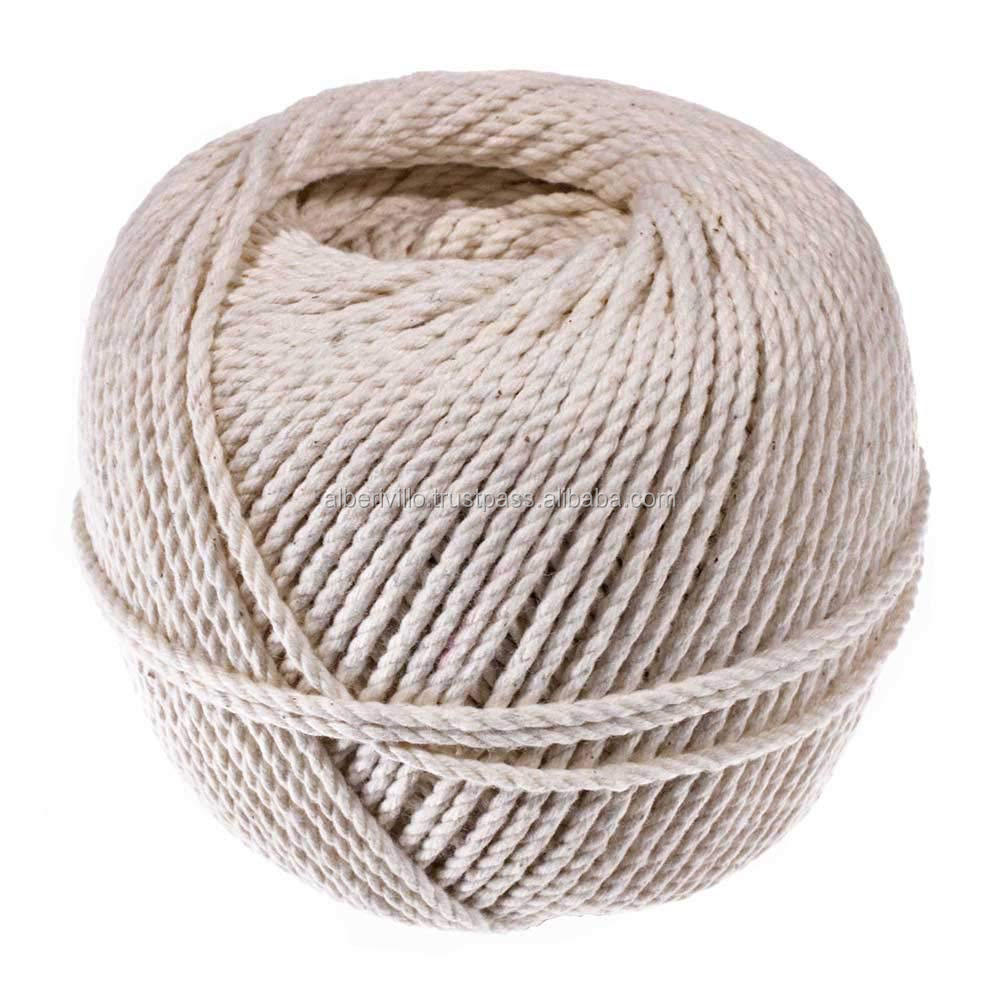 Factory Wholesale 100% Cotton Rope String Draw Cords Wholesale Natural White Twisted Cotton Cord Rope Macrame Cord