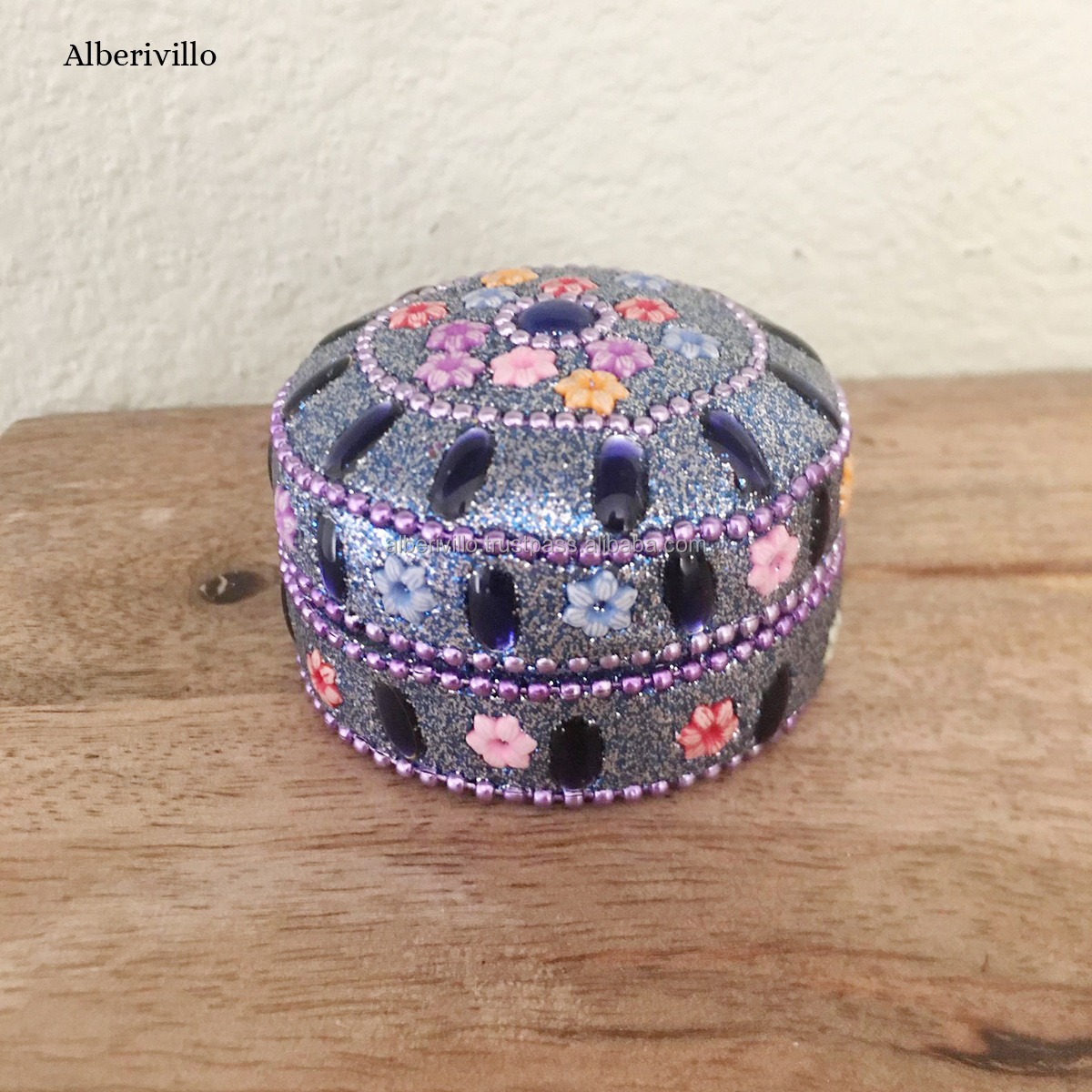 Wholesale Indian Designer Pearl Beaded Trinket Box Multifunctional Jewel Organizer for Women Household Decorative Boxes