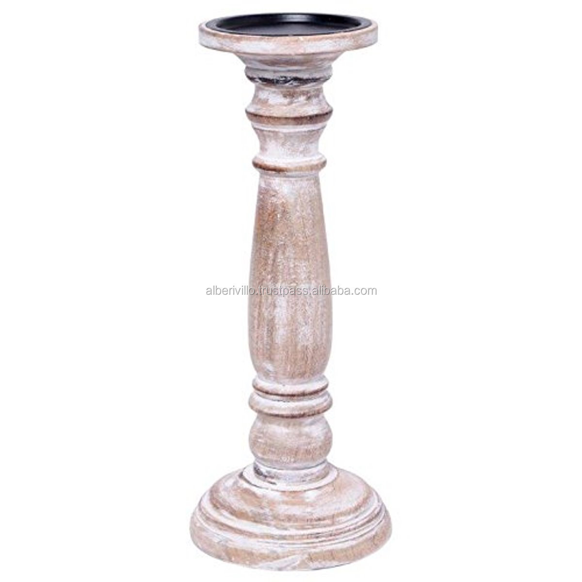 Wholesale Wood Candle Pillar Holder Christmas Party Table Decor Handmade Hotel Wooden Natural Candle Holders