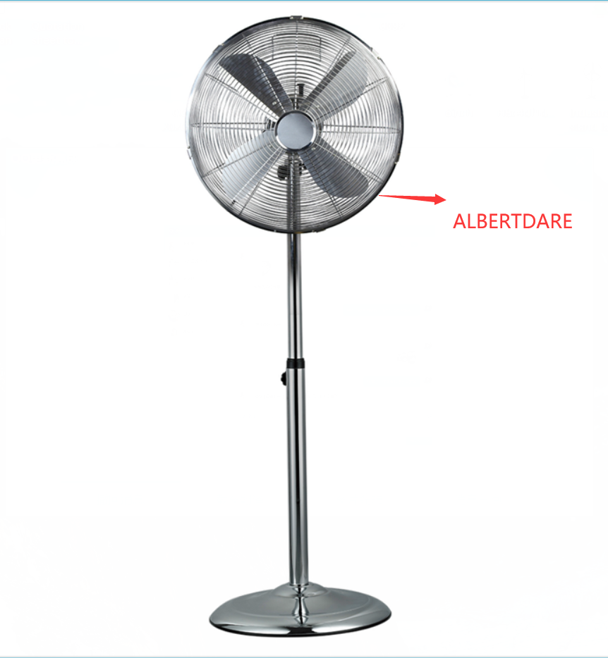 18'' Retro pedestal fan with orient stand fan