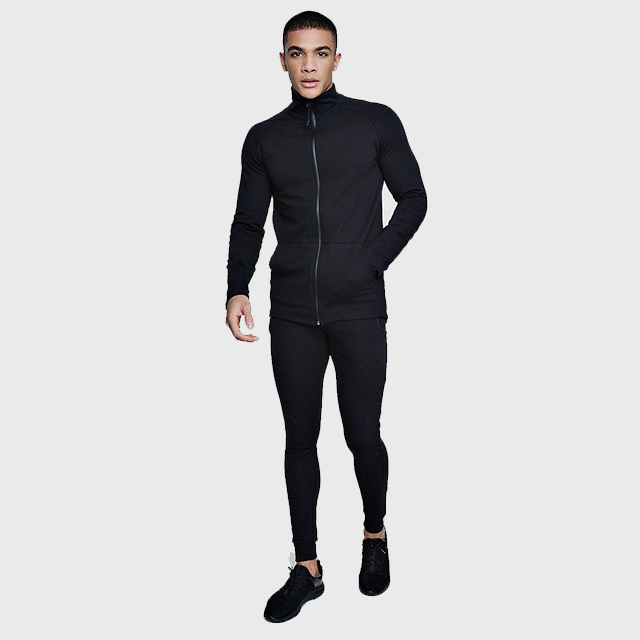 Active Funnel Gym Tracksuit Sports Suit Men Full-Zip Tracksuit Warm Training Set Track Jackets and Pants Jogger Suit