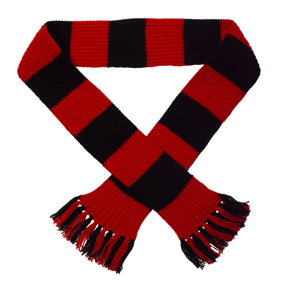 Promotional Fast Delivery High Quality Football World 100% Acrylic Custom Knitted Scarf For Sale made in Pakistan