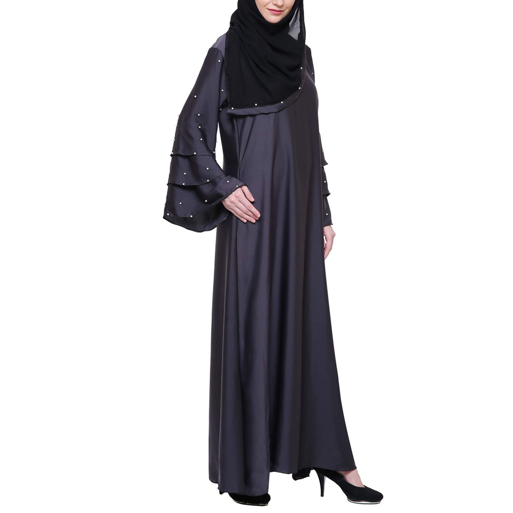 women burqa with hijab islamic women clothing Pakistani style abaya Breathable Quick dry ladies Abaya Maxi round neck