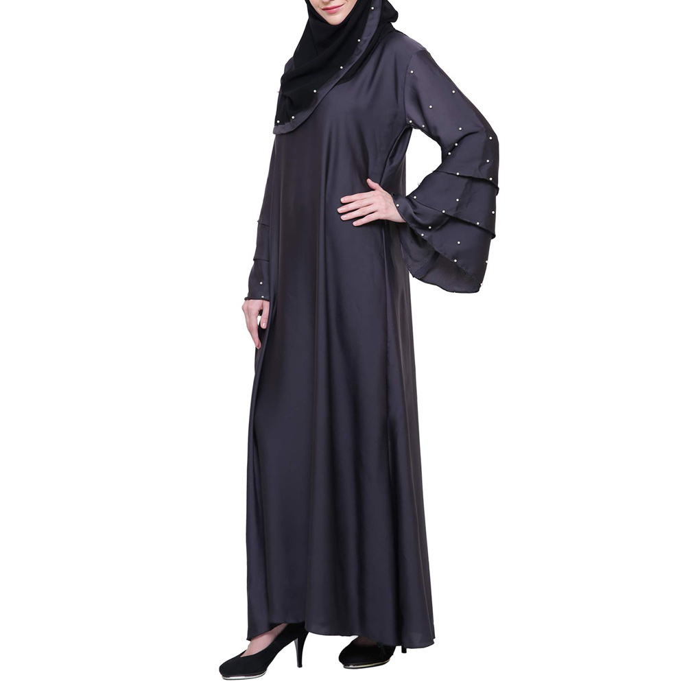 women burqa with hijab islamic women clothing Pakistani style abaya Breathable Quick dry ladies Abaya Maxi round neck