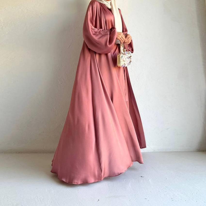 Super quality fabric Arab style abaya custom made muslim Middle Eastern abaya slim long dress Fashion 2 Piece Women's Clothing