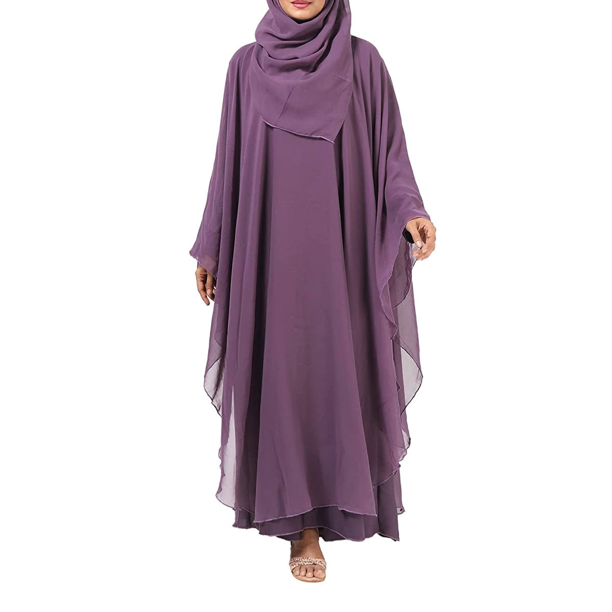 Women's out wear abaya High Quality Oversize Long Sleeve Women Muslim Islamic Abaya Kaftan custom single button up chiffon abaya