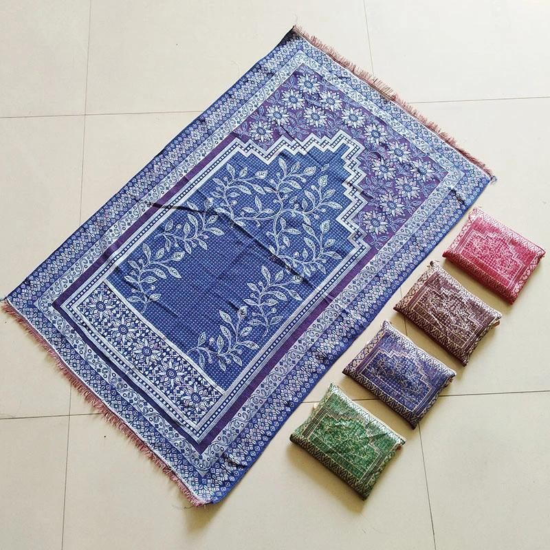 Ramadan Muslim Prayer Rug custom made r Islamic Prayer Polyester Plain Muslim Prayer Rug Thick light weight Embossed