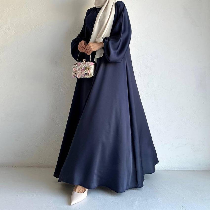 Super quality fabric Arab style abaya custom made muslim Middle Eastern abaya slim long dress Fashion 2 Piece Women's Clothing