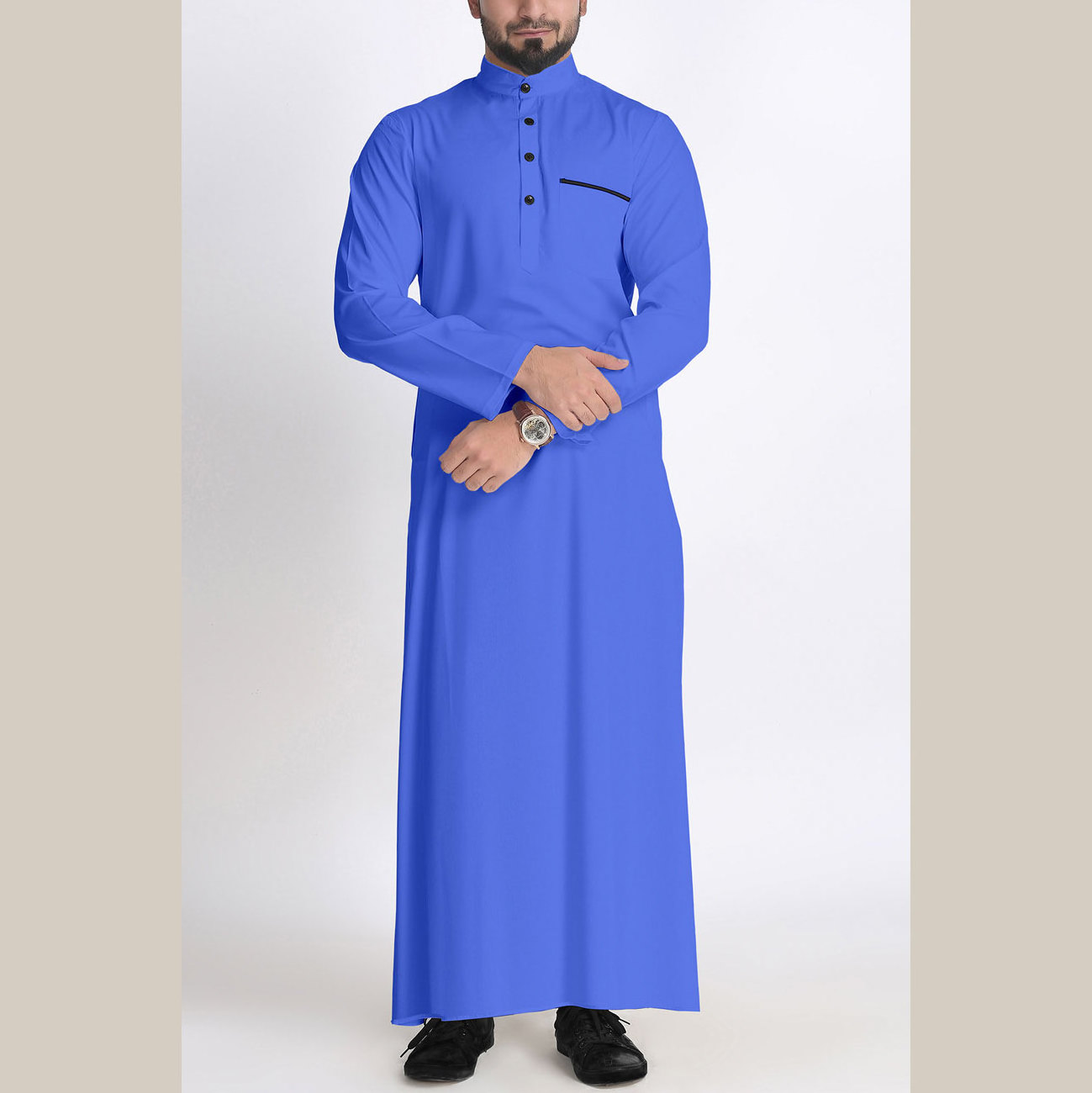 Al Daffah Thobes men's Daffah Muslim Clothing Qatar Style Robes Islamic wear Wholesale Cheap  custom printed men thobes Pakistan