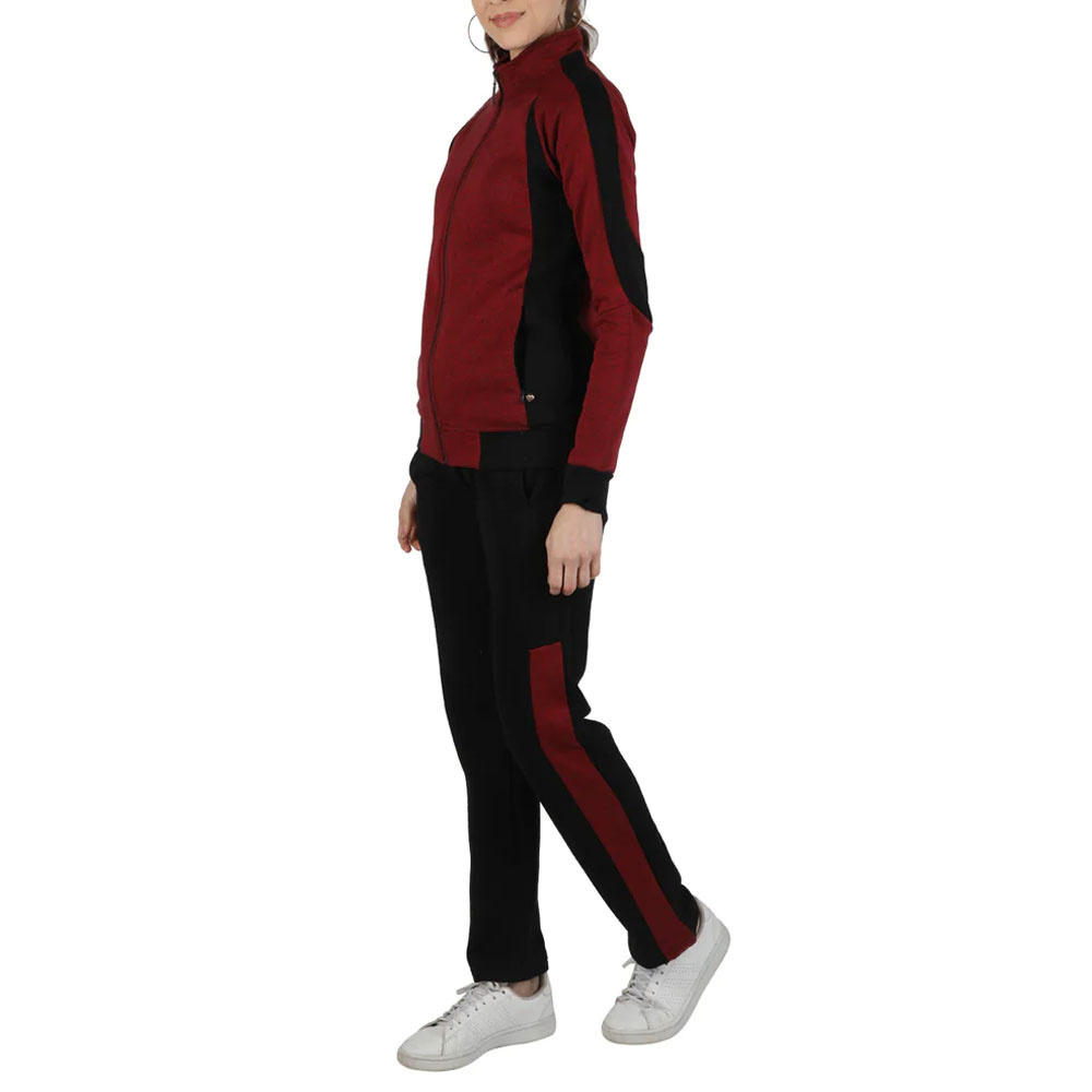 Heavy Weight Two Piece Set Solid Color Tracksuit sportswear Women Sweatsuit Tracksuit Hoodie Sets maroon dyed jacket black pants