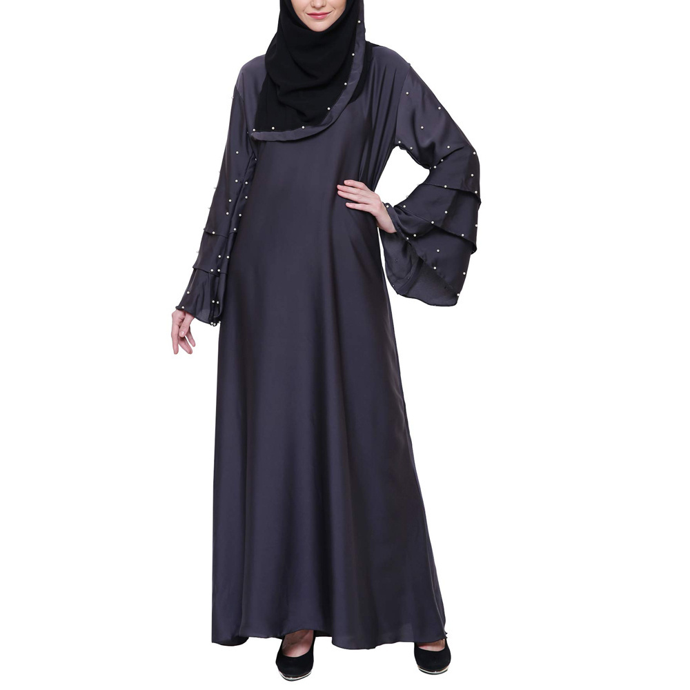 women burqa with hijab islamic women clothing Pakistani style abaya Breathable Quick dry ladies Abaya Maxi round neck