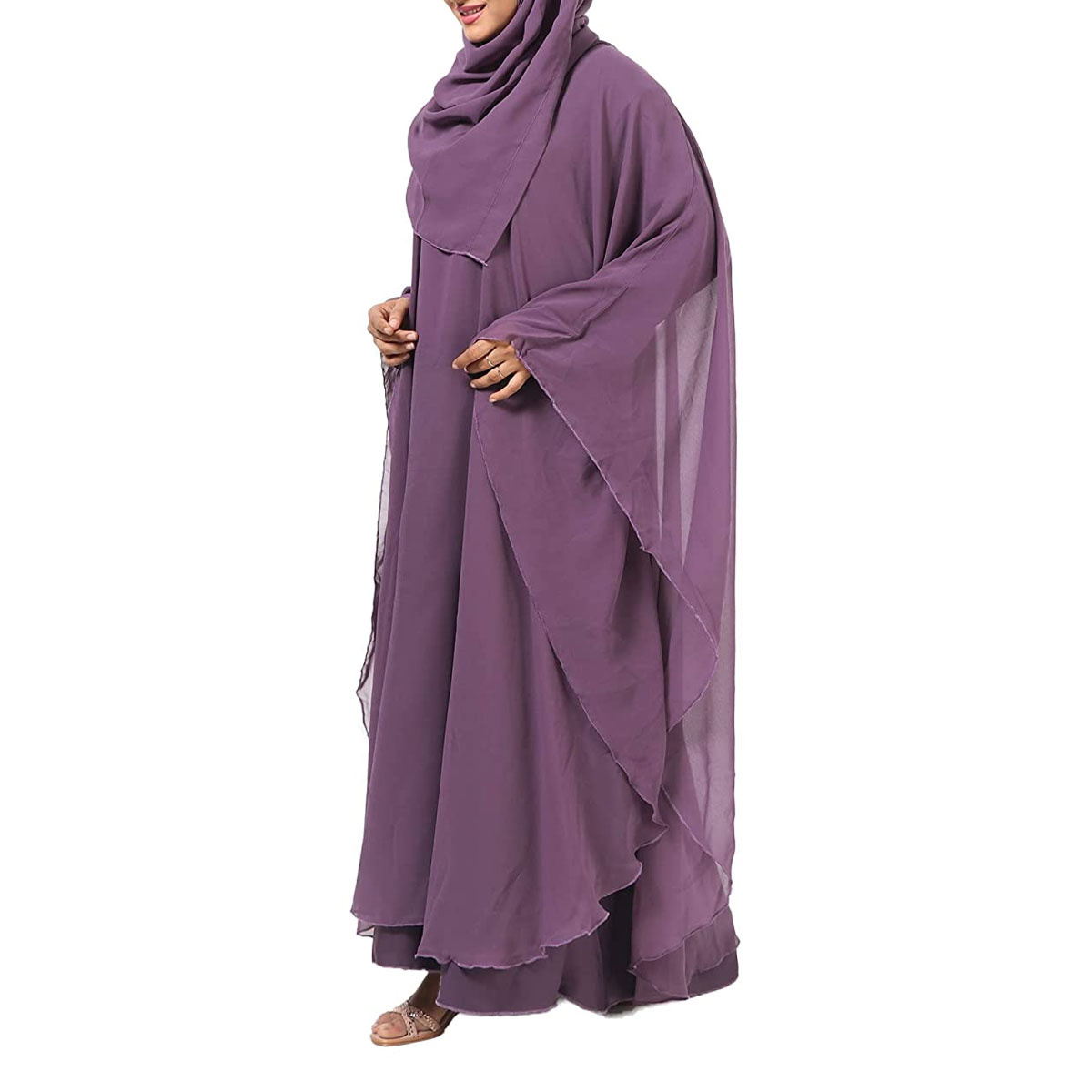 Women's out wear abaya High Quality Oversize Long Sleeve Women Muslim Islamic Abaya Kaftan custom single button up chiffon abaya