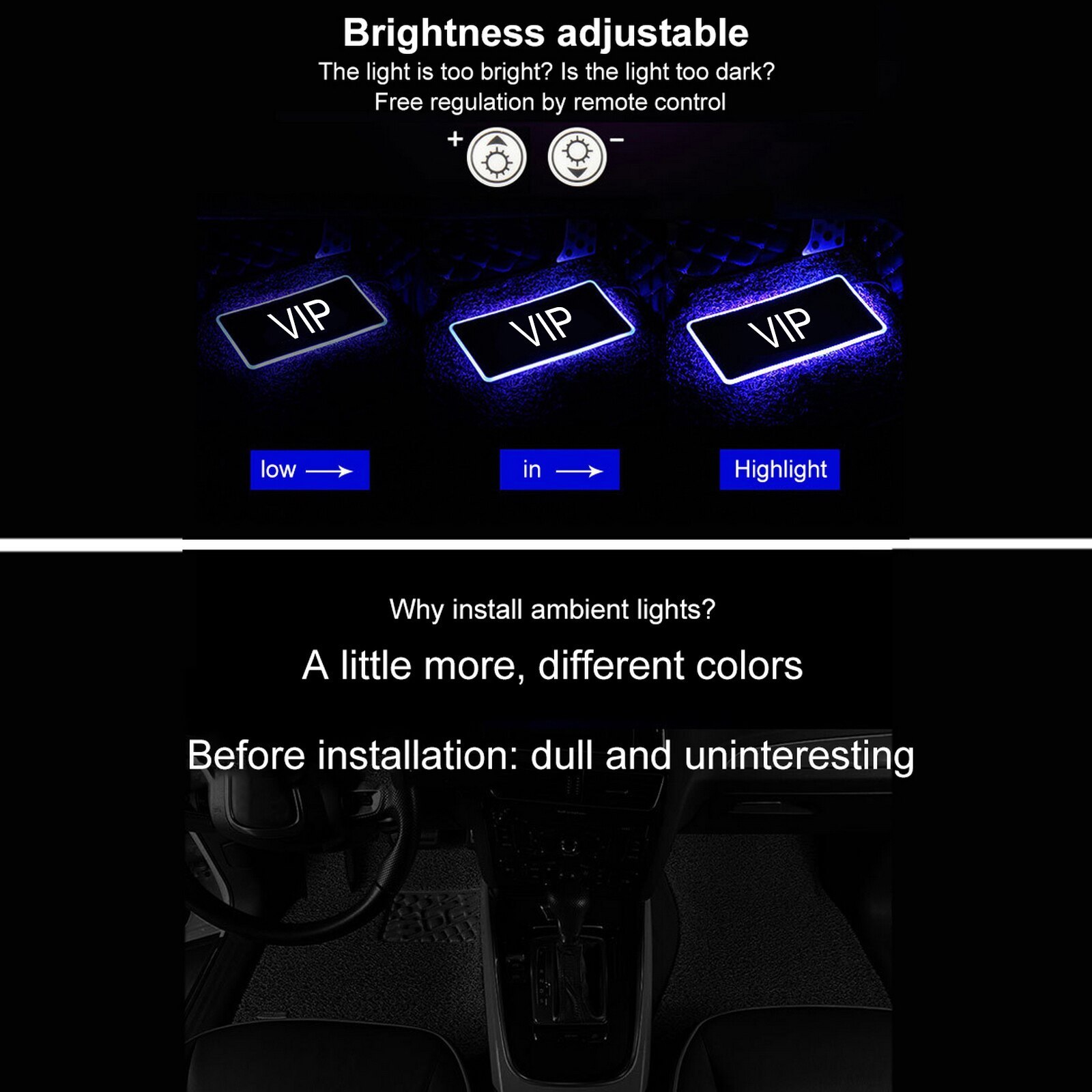 Car LED Foot Mat Atmosphere Light RGB Music Rhythm Environmental Protection Light Voice Control Foot Light Interior Accessories