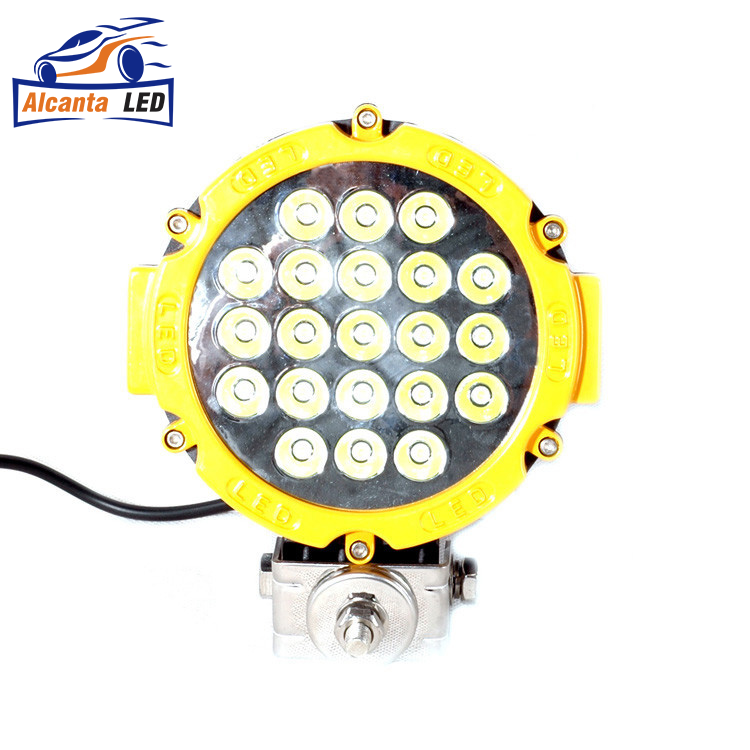 Alcanta 7 inch 63W LED Work Light Bar Round Spot Beam 4x4 Off Road Driving Light Fog Lights For Truck Tractor Car Boat