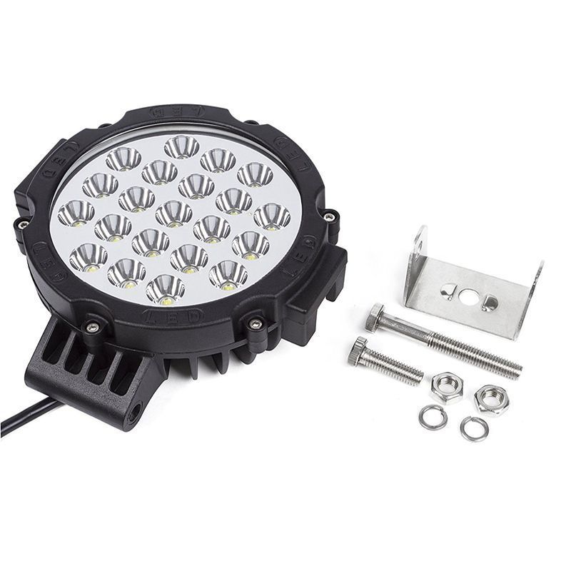 Alcanta 7 inch 63W LED Work Light Bar Round Spot Beam 4x4 Off Road Driving Light Fog Lights For Truck Tractor Car Boat