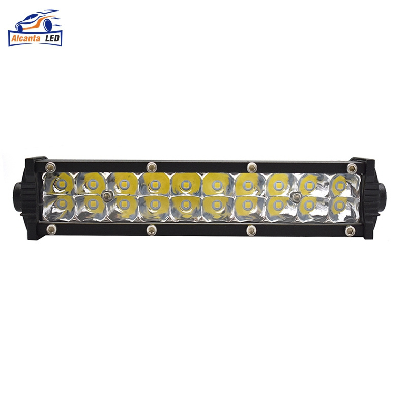 1Pcs 7 inch Ultra Slim Dual rows Led Light Bar 60W 6000K 12V for Off-road Cars SUV UTE Pick-up Trucks 4x4 Snowmobile